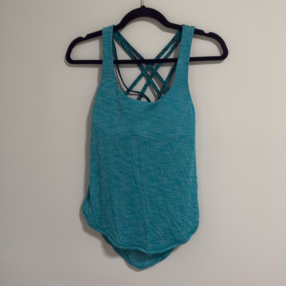 Lululemon yoga tank with strappy bra